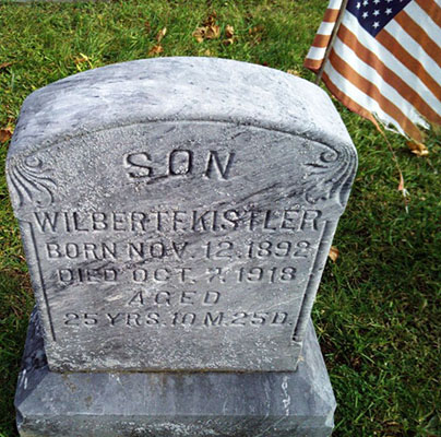 Grave of Wilbur Elwin Kistler